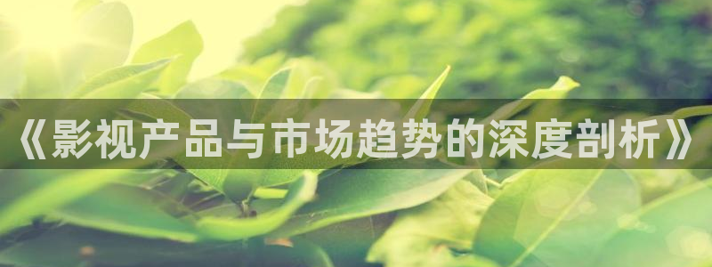 小小影视高清：《影视产品与市场趋势的深度剖析》